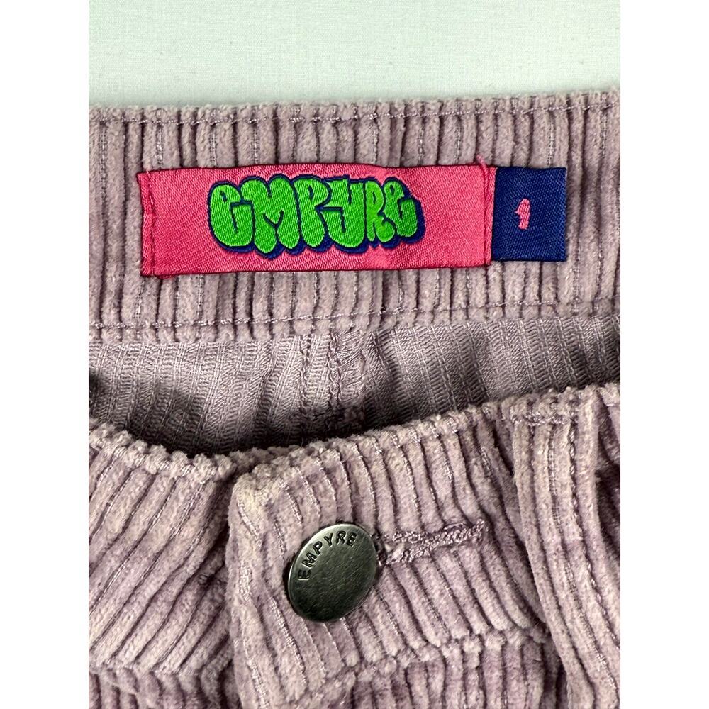 Empyre Corduroy Pants Womens Size 1 Lavender Purple Straight Wide Leg - Picture 5 of 12